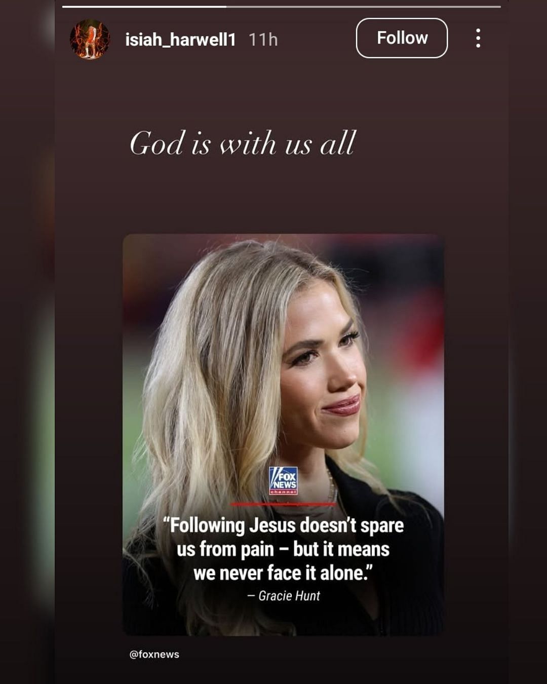Houston freshman Isiah Harwell shares 4-word message in solidarity with loss faced by Kansas City Chiefs heiress Gracie Hunt. (Image via Instagram @Isiah_harwell1)